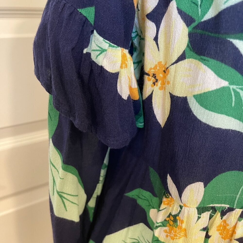 Old Navy Babydoll Peasant Top in Blue Floral - Size Medium - NWOT (326) - Picture 10 of 12